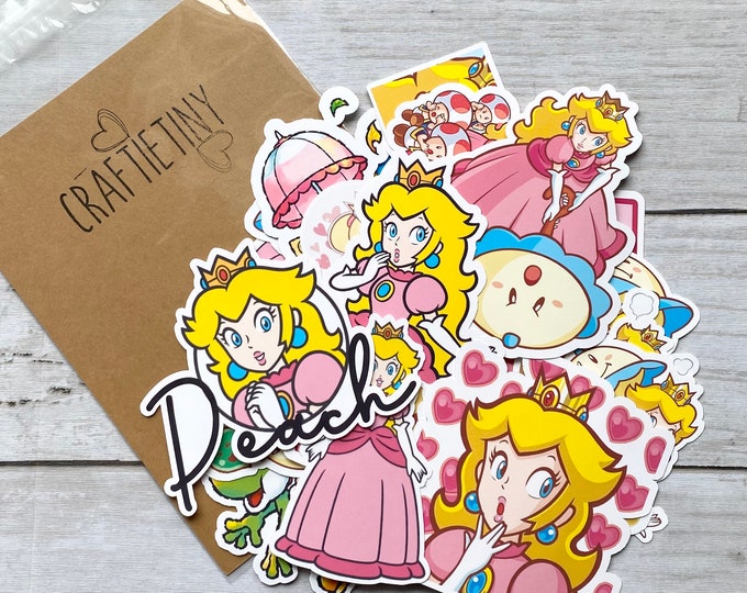Weatherproof Princess Peach Sticker Pack, Different Options to Choose ...