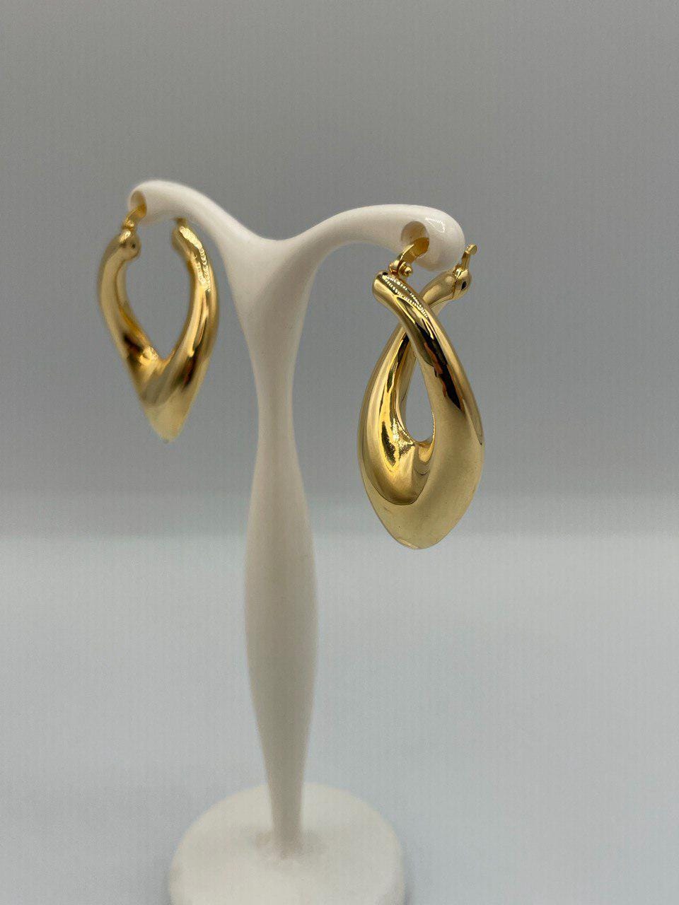 VAttract Orecchini A Cerchio Placcati Oro 18K – Leggeri E Ipoallergenici – Diametro 27mm – Idea Regalo Per Donne E Ragazze