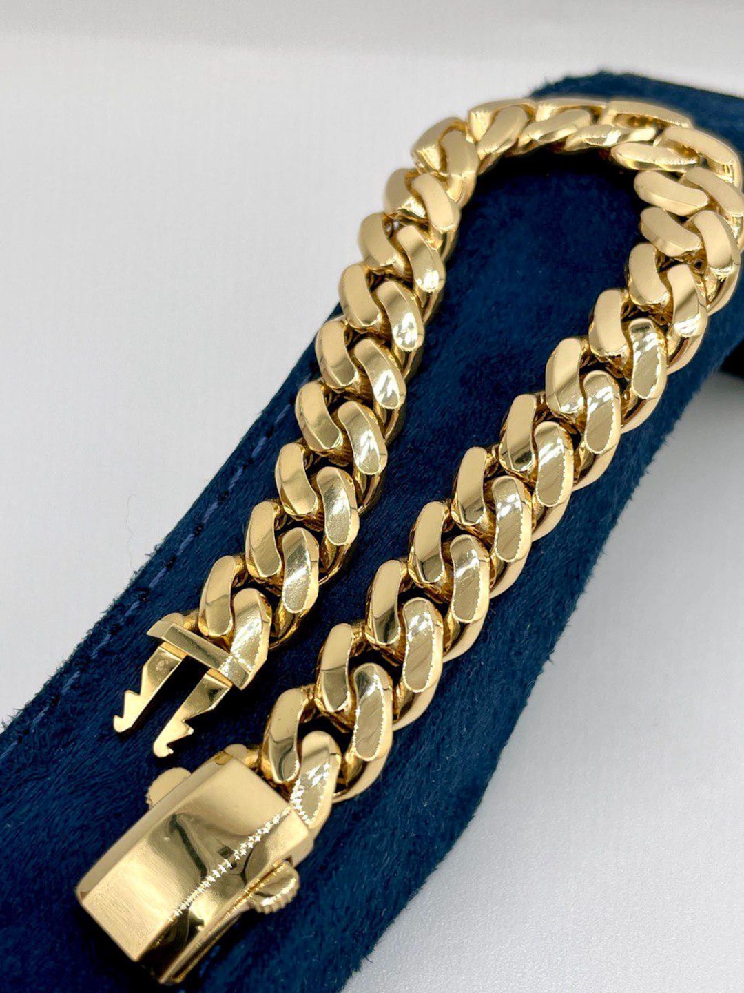 6.0mm 14k Yellow Gold Classic Miami Cuban Solid Bracelet main image 1