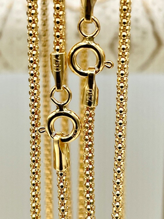 Collana Con Catena A Corda In Oro 18 Carati (2,4 Mm) - Oro Massiccio - Italia - Foto 10