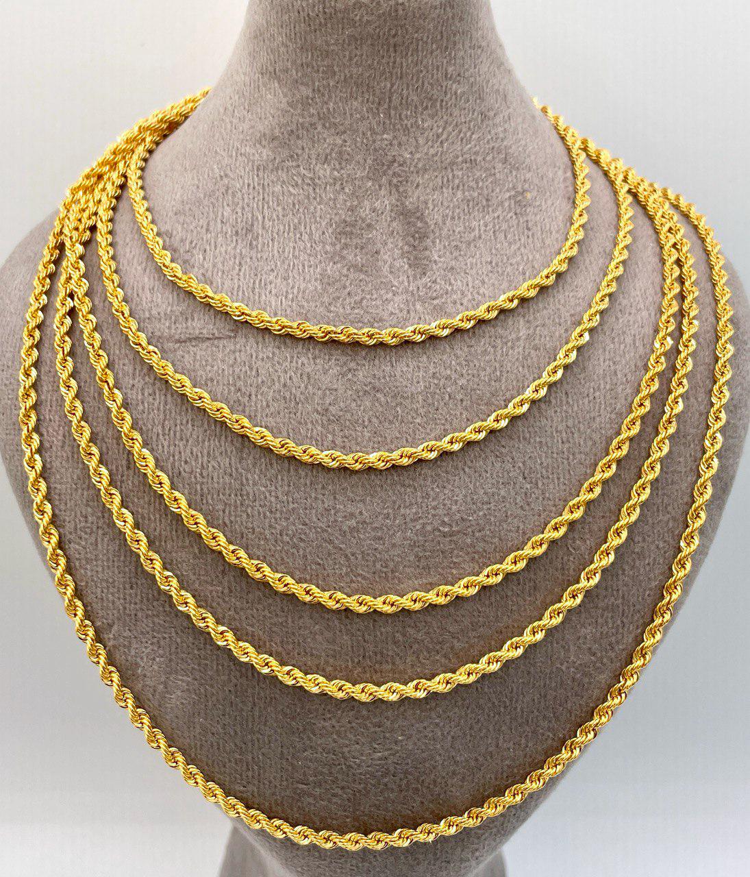 Kette 14 Karat Gelbgold Seilkette 3mm – Italienische Diamantschliff-Qualität, 16-30 Zoll, Für Herren & Damen, Von Nuragold Gold 585 Damen