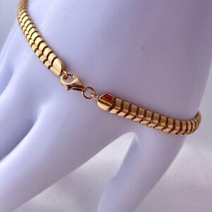 18K Solid Gold Bracelet Chain, Real Gold (5mm Width