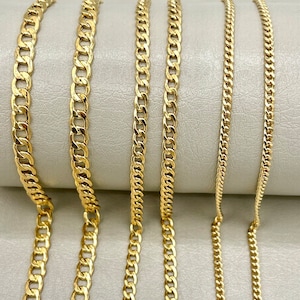 Collar de cadena de eslabones cubanos de Miami de oro macizo de 18 quilates