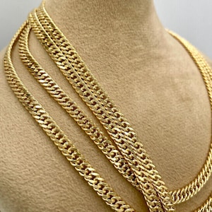 18K Solid Gold Curb Chain Necklace - 4.30mm