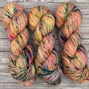 All The Speckles - DK Sock Hand Dyed Yarn - Superwash Merino Wool Nylon Sock Yarn - Rainbow Speckles - Sock Knitting - Crochet Yarn Gift