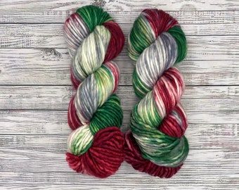 Candy Cane Wishes-hand Dyed-superwash Merino-nylon-red-green-christmas ...