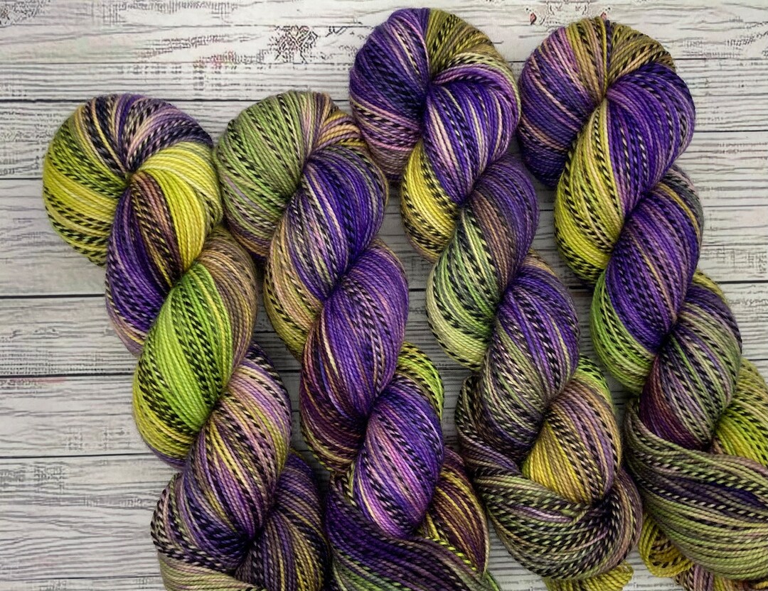 Wicked Striped Hand Dyed Sock Yarn Superwash Merino Wool Nylon ...