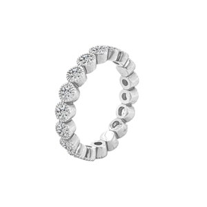 Eternity band with Brilliant Round Lab-Grown Diamonds, 0.61ctw with 14K White Gold