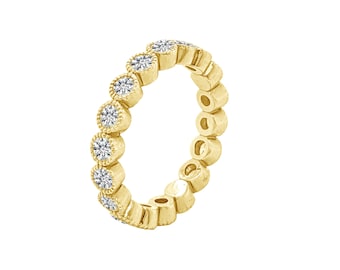 14 kt geelgouden Eternity-band met labgegroeide diamant