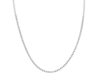 Collar de tenis con diamantes cultivados en laboratorio en oro de 14 quilates: 2,72 cts