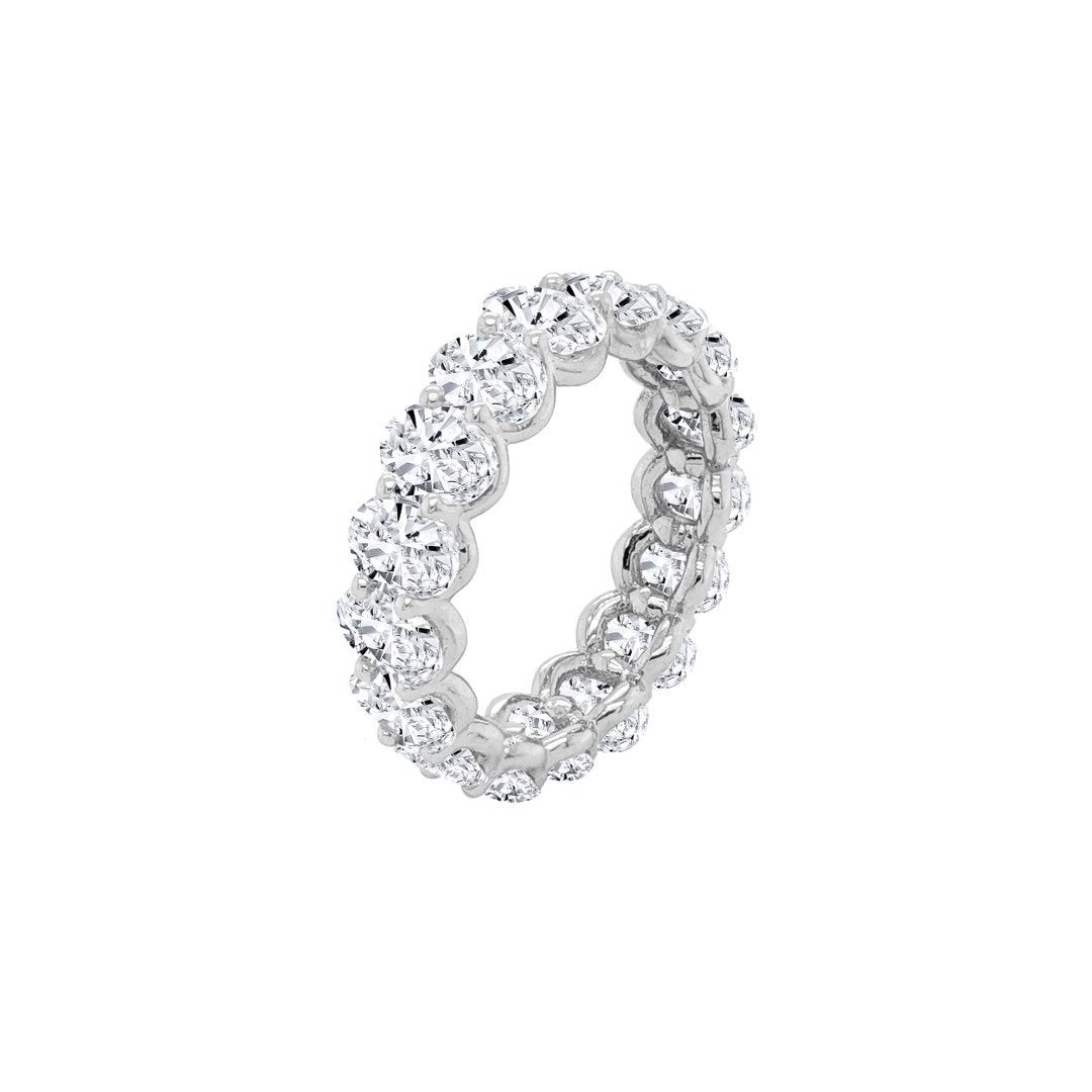 Oval Cut Lab Grown Diamond Eternity Band CVD Diamond Eternity Etsy