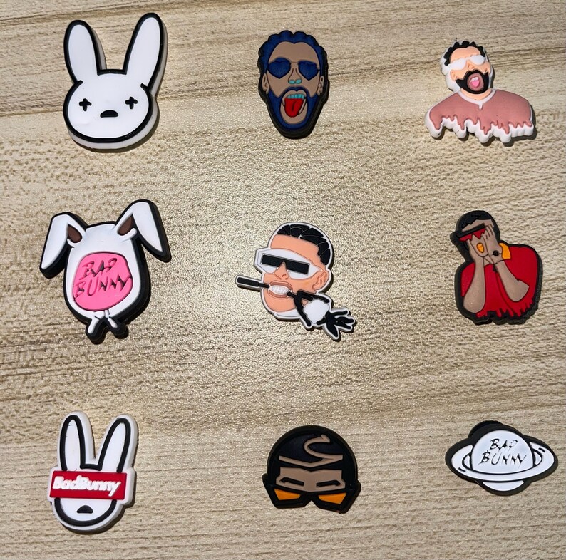 Bad Bunny Croc Charms Etsy