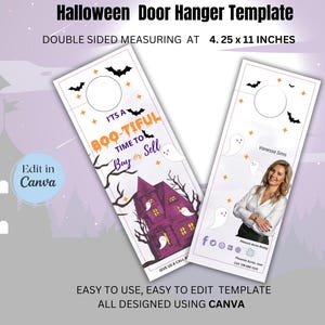 Real Estate Halloween Door Hanger | Real Estate Door Hangers Fall| Real Estate Door Hanger| Real Estate marketing| Door Hanger| Realtor