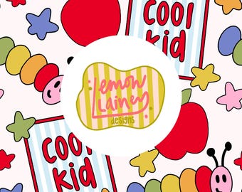 Fichier de motif sans couture pour enfant rétro (JPG, 10 x 10 pouces, 300 dpi)