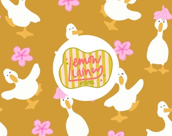 Fichier sans couture de canards floraux au miel