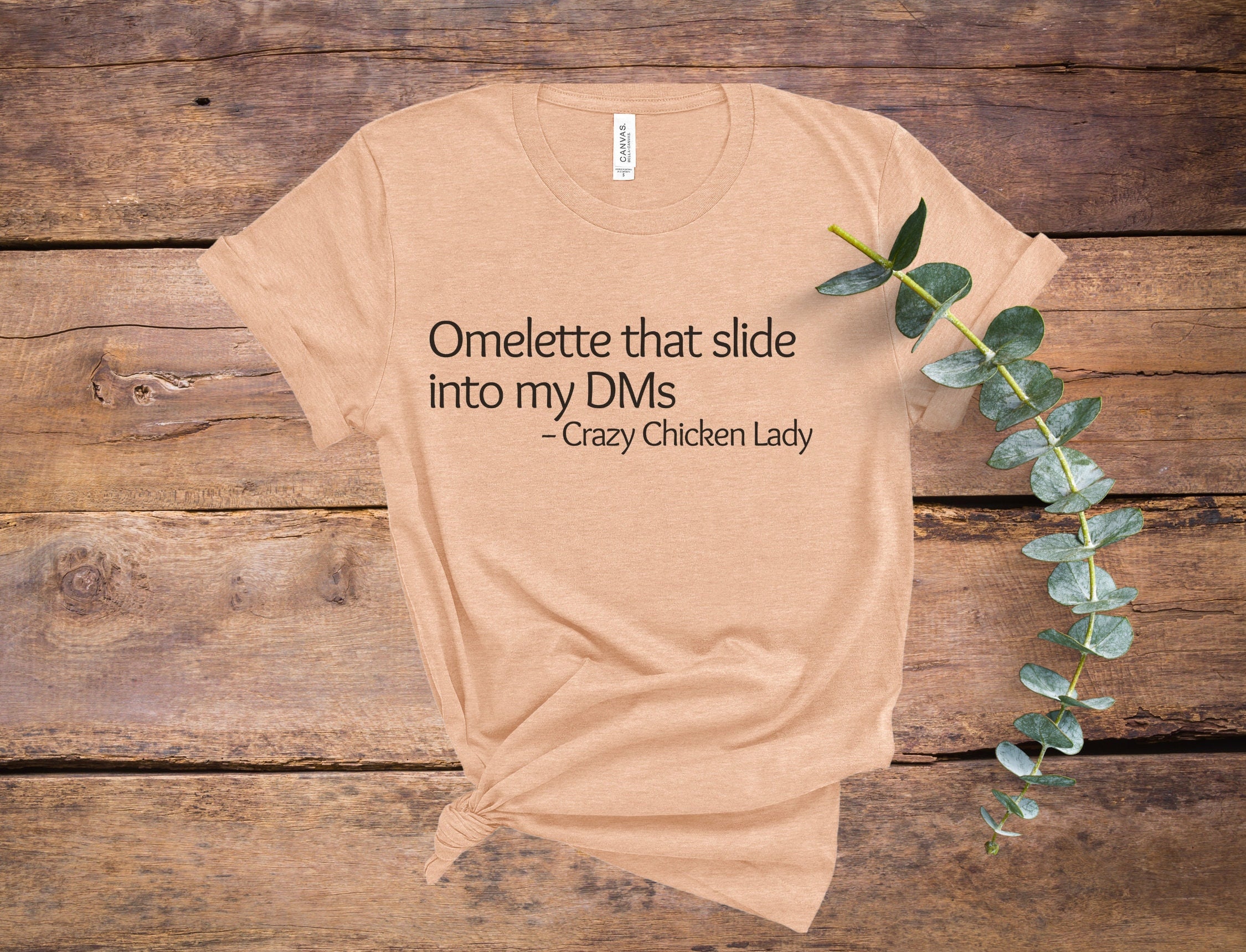 Omelette That Slide Into My Dms Crazy Chicken Lady Shirt Gift for