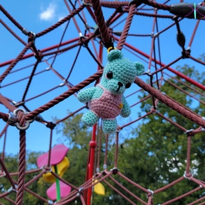 Benny the Bear Keychain Crochet PATTERN