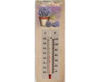 Lavender Thermometer Wall Ornament