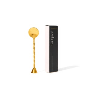 Shiny Gold | Cocktail Bar Spoon + Muddler