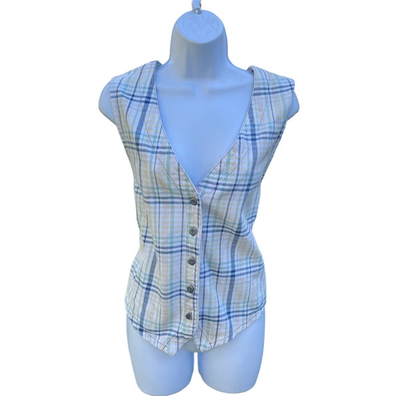 Vintage 1990’s Cherokee plaid vest - image 1