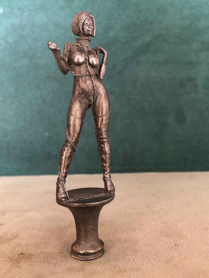 Bound Woman Breaking Free Pipe Tamper, Solid Fine Pewter image 7