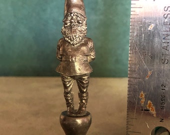 Gnome Pipe Tamper,Solid Fine Pewter