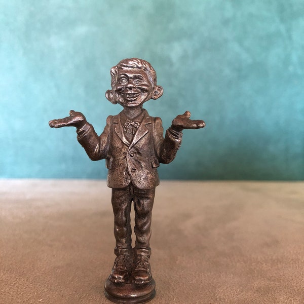 Mad's Alfred E. Neuman  Pipe Tamper/Figure, Solid Fine Pewter, only 3 1/2 inches Tall