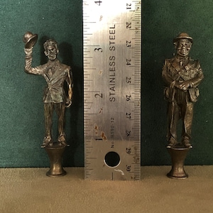 Laurel & Hardy Pipe Tampers, Solid Fine Pewter