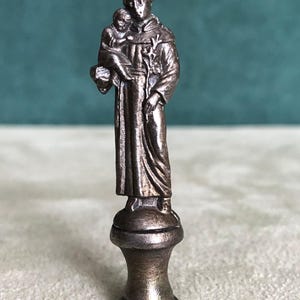 Saint Anthony Pipe Tamper.Solid Fine Pewter
