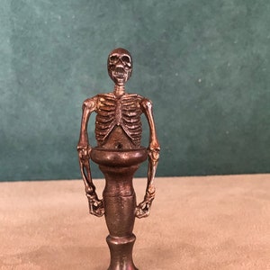 Laughing Skeleton Pipe Tamper, Solid Fine Pewter