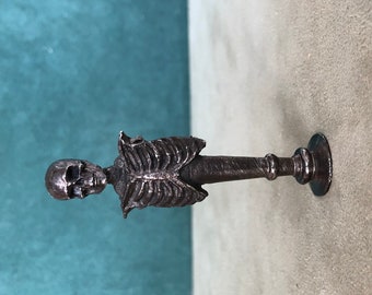 Skeleton Pipe Tamper, Solid Fine Pewter