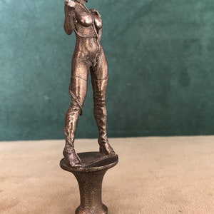 Bound Woman Breaking Free Pipe Tamper, Solid Fine Pewter image 6