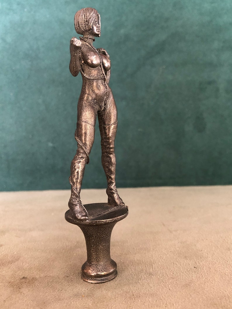 Bound Woman Breaking Free Pipe Tamper, Solid Fine Pewter image 6