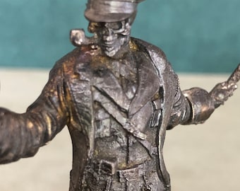 WWII Skeleton Pipe Tamper, Solid Fine Pewter