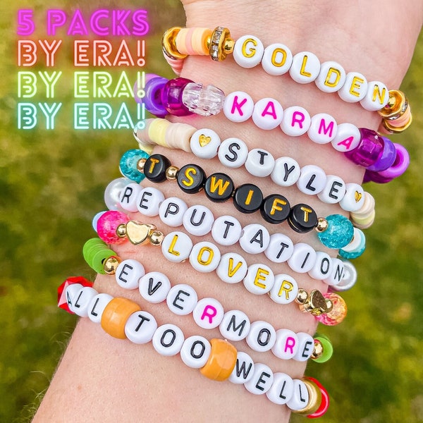 by ERA*! Taylor Swift Eras Tour Friendship Trading Bracelets (5-Packs)