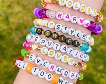 SCHIFFE SCHNELL! Taylor Swift Eras Tour Friendship Trading Armbänder *SORTIERTE*