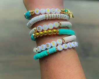 Personalized Beaded Friendship Bracelets | Custom Words, Names & Color Choices