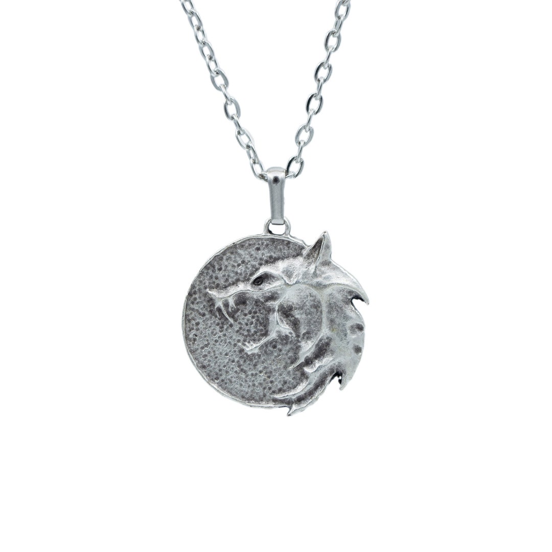 Witcher Rolo Chain Witcher 3 Silver Necklace: Antique Silver Plated, Customizable Chain - Etsy