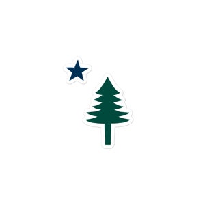 Blasenfreie Maine-Flaggenaufkleber, Maine-Flaggenaufkleber, 1901 Maine-Flaggenaufkleber, Maine-Geschenk für ihn, Baum- und Sternaufkleber