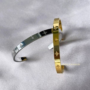 Cuff Bracelet Bangle Bracelet Custom Name Bracelet Diamond Multi Stone Bracelet Waterproof Bracelet Personalized Gift Engraved Love Bracelet
