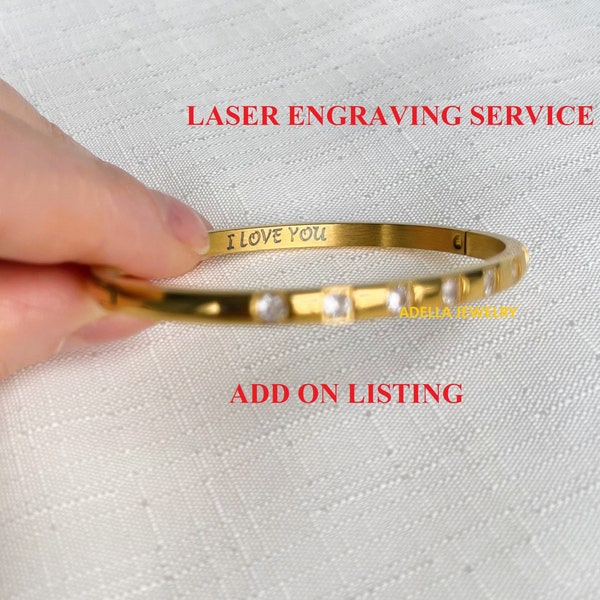 Service Gravure Laser Gravure Bague Gravure Bracelet Gravure Pendentif Personnalisation * Personnalisation Service Add On