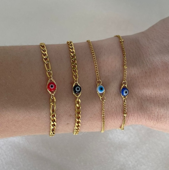 18k evil eye on sale bracelet