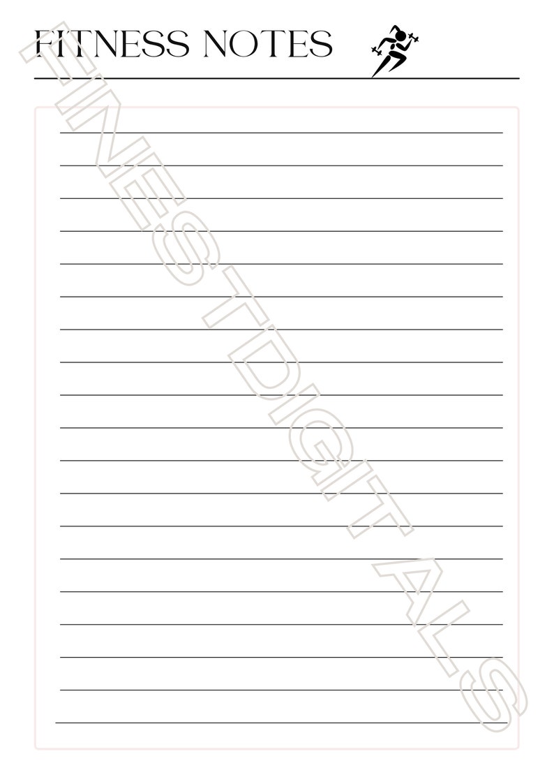 Fitness Planner Printable Digital, Fitness Journal, Weight Loss Journal ...