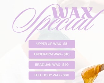 Waxer Flyer, Flyer for Estheticians, Waxing Flyers, Content Post for Wax, Books open flyer, Appointments Available Flyer