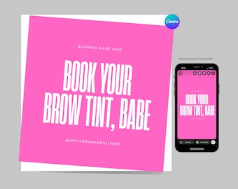 Modelo de folheto para coloração de sobrancelhas: Marketing para esteticistas (download digital)