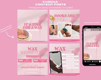 Waxing Content Kit: Social Media Flyers for Estheticians (Digital Download)