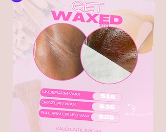 Esthetician Wax Flyer Template: Editable Instagram Post (Digital Download)