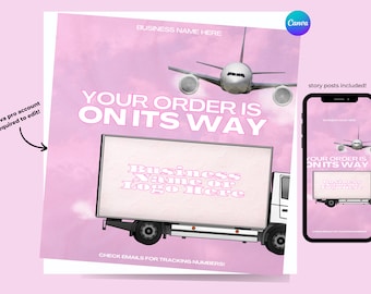 Orders Shipped Flyer: Clothing Brand Shipping Template (Canva)