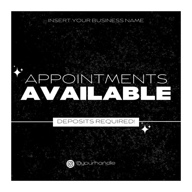 Appointments Available Template Canva Template for Service Providers Appointments Available Template Canva Template for Service Providers