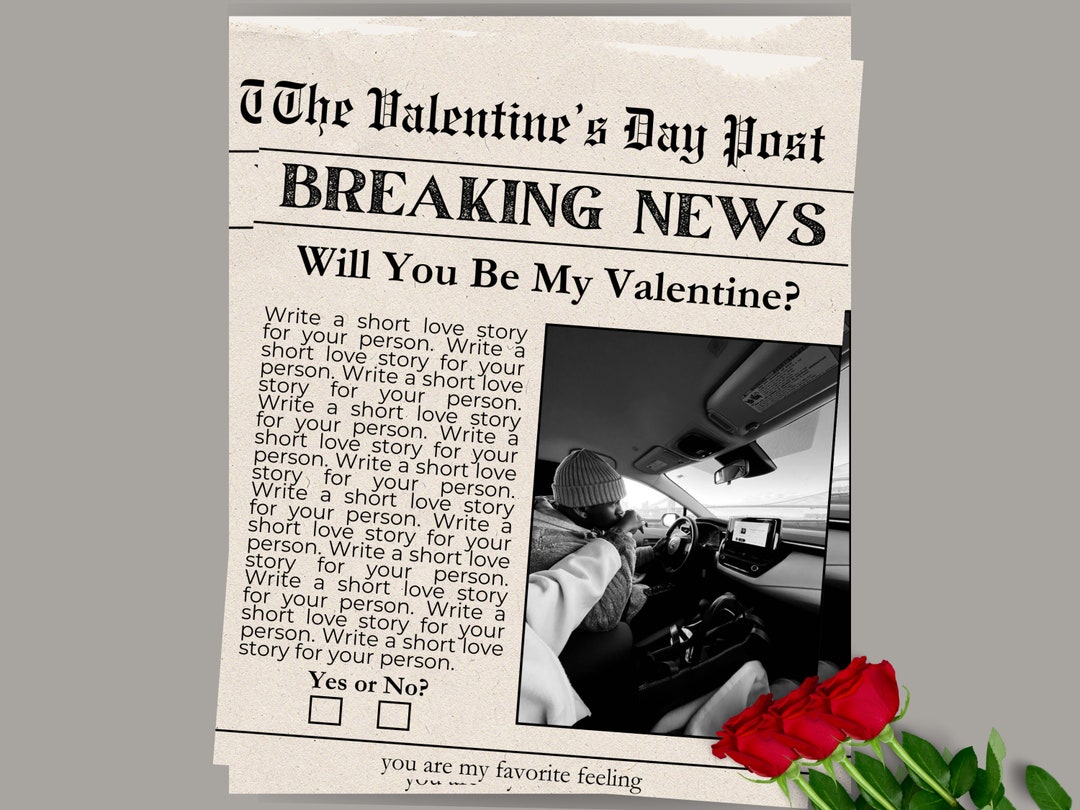 Newspaper Post Newspaper Valentine Post Will You Be My Valentine Newspaper Post Newspaper Valentine Post Will You Be My Valentine